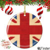 Union Jack Christmas Ornament Porcelain