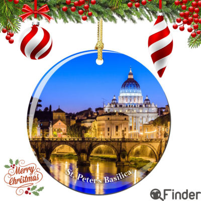 Vatican St Peters Christmas Ornament Porcelain