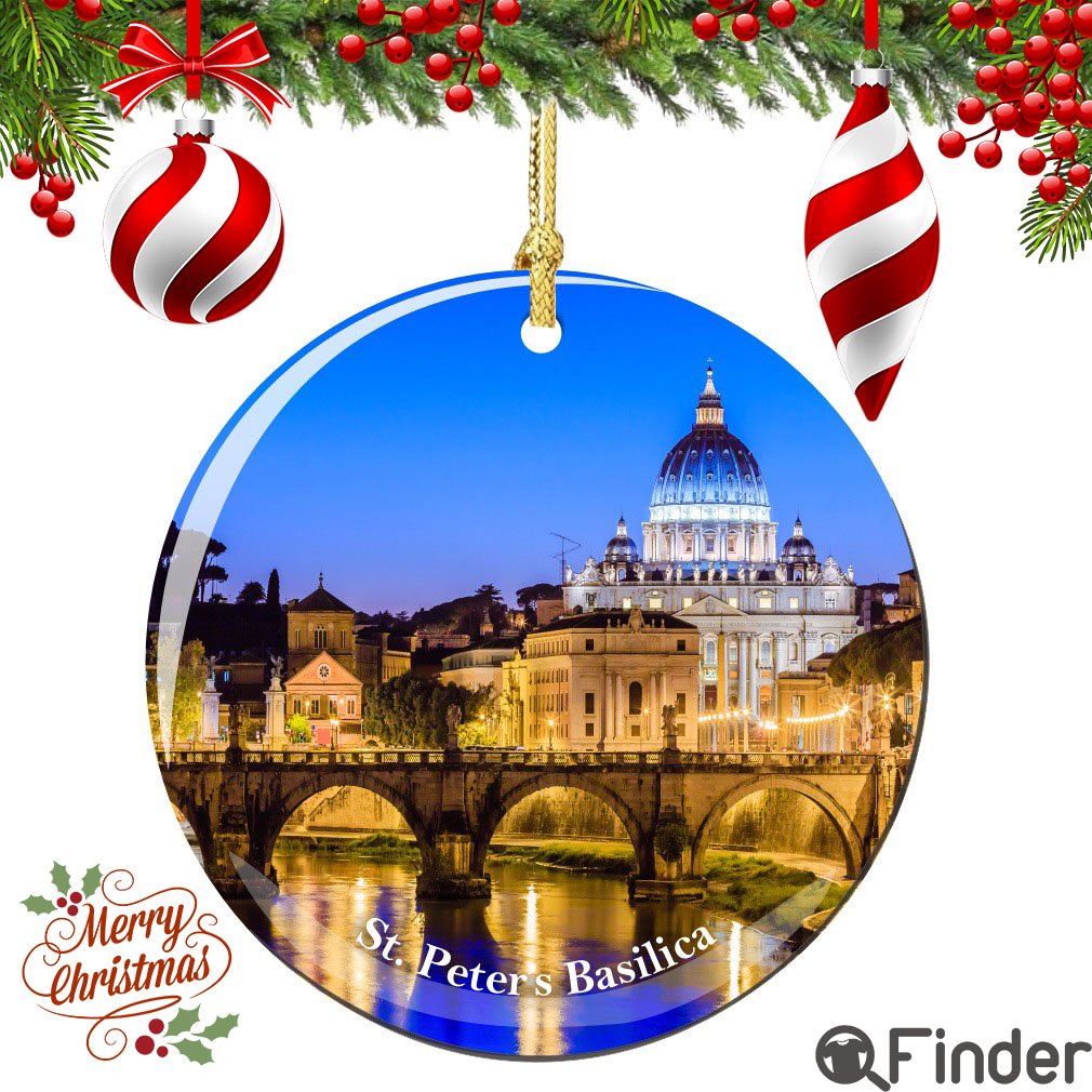 Vatican St Peters Christmas Ornament Porcelain Vatican St Peters Christmas Ornament Porcelain