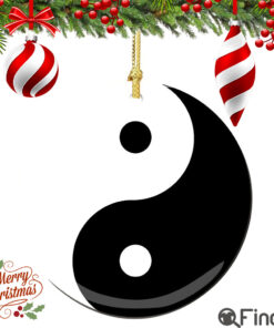 Yin Yang Christmas Ornament Porcelain