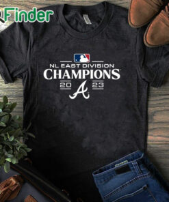 black T shirt Atlanta Braves 2023 NL East Division Champions Logo Shirt