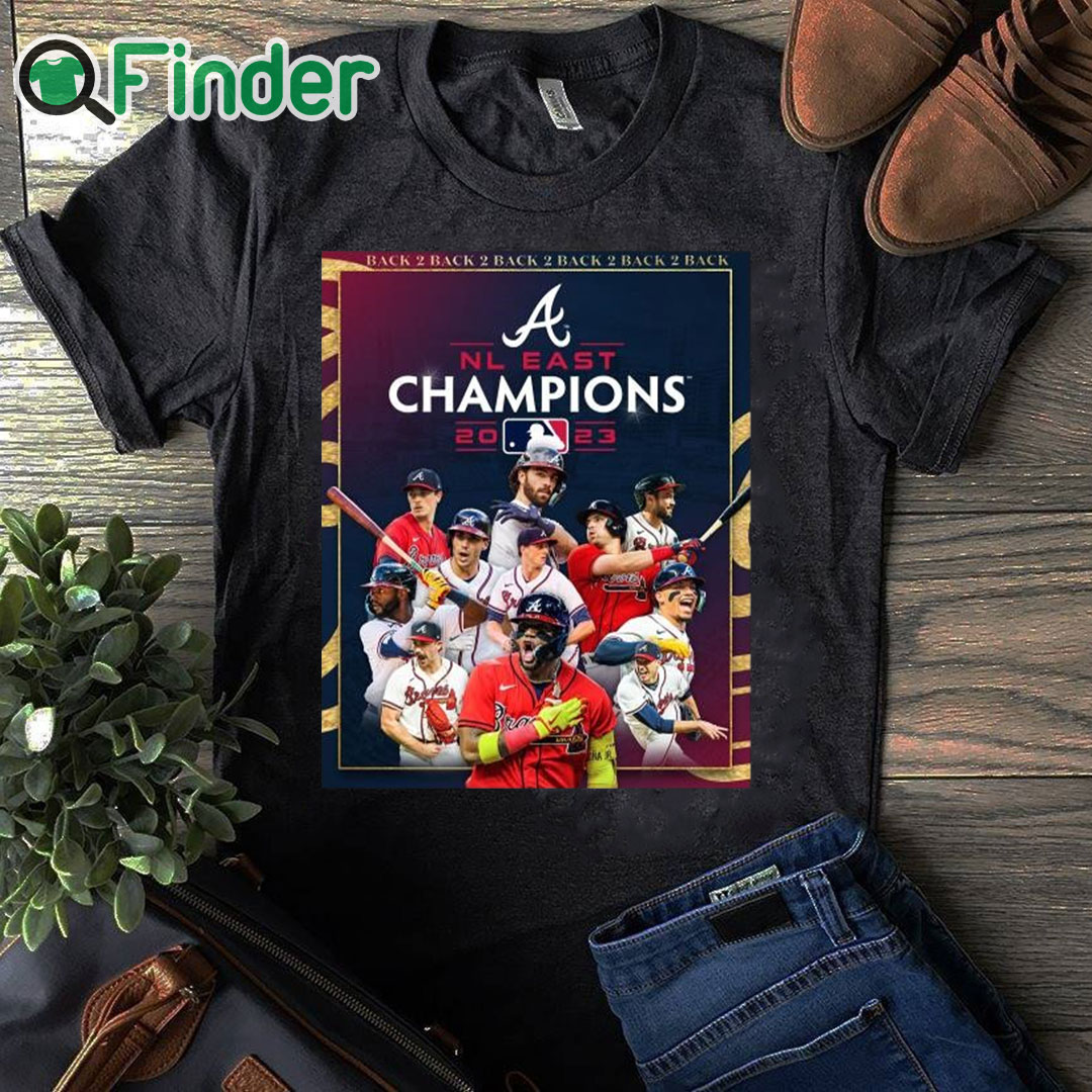 black T shirt Atlanta Braves Back 5 Back NL East Division Champions Shirt black T shirt Atlanta Braves Back 5 Back NL East Division Champions Shirt