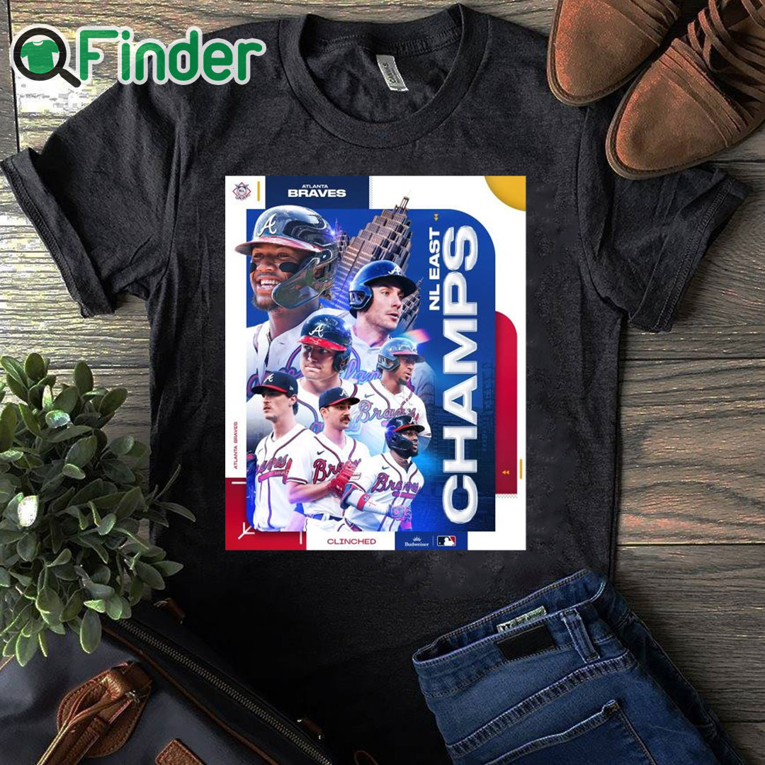 black T shirt Atlanta Braves NL East Division Champions 2023 Postseason Clinched Shirt black T shirt Atlanta Braves NL East Division Champions 2023 Postseason Clinched Shirt