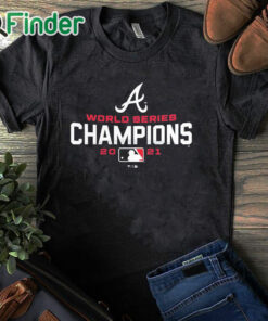 black T shirt Atlanta Braves Youth 2023 NL East Division Champions Locker Room Shirt