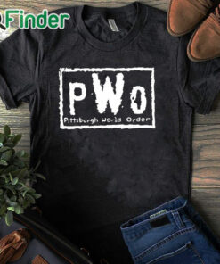 black T shirt Pwo Pittsburgh World Order Shirt