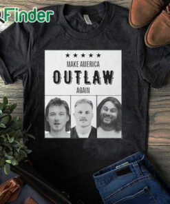 black T shirt Zach Bryan Mugshot Make America Outlaw Again shirt