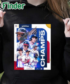 black hoodie Atlanta Braves NL East Division Champions 2023 Postseason Clinched Shirt