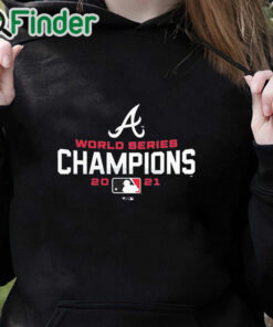 black hoodie Atlanta Braves Youth 2023 NL East Division Champions Locker Room Shirt