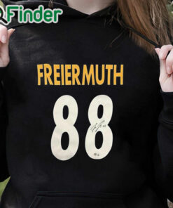 black hoodie Autographed Pat Freiermuth 88 Shirt