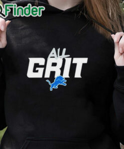 black hoodie Detroit Lions All Grit Shirt