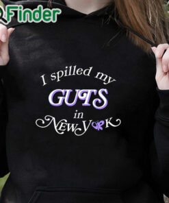 black hoodie I Spilled My Guts In New York Shirt