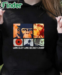black hoodie Lancelot Link Secret Chimp T Shirt