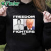 black hoodie Trump And Mlk Freedom Fighters Shirt