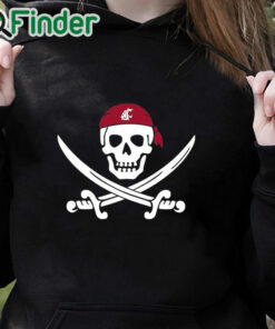 black hoodie Washington State Pirate Shirt