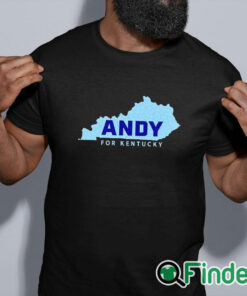 black shirt Andy For Kentucky Map Shirt