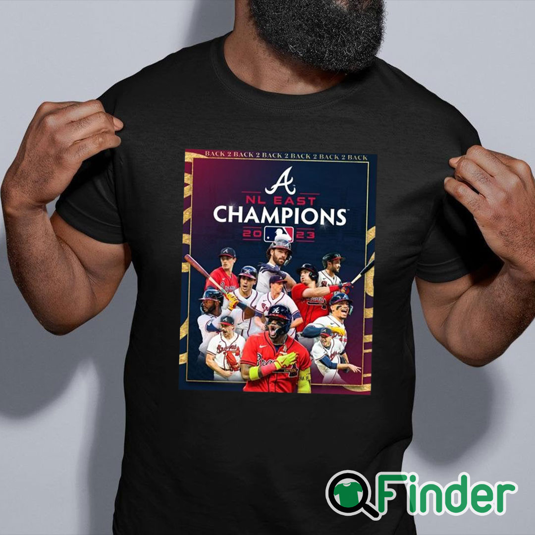 black shirt Atlanta Braves Back 5 Back NL East Division Champions Shirt black shirt Atlanta Braves Back 5 Back NL East Division Champions Shirt