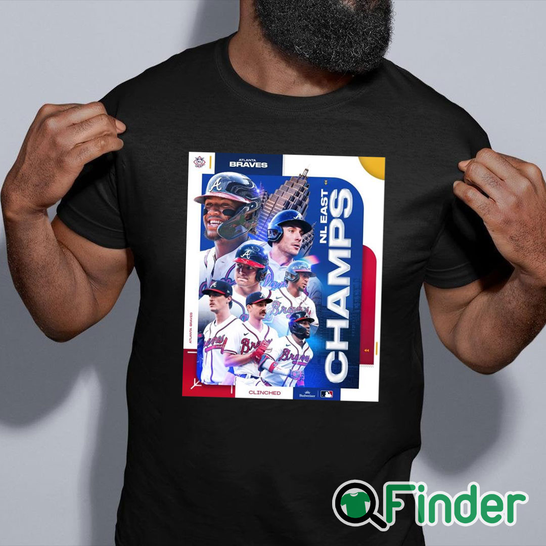 black shirt Atlanta Braves NL East Division Champions 2023 Postseason Clinched Shirt black shirt Atlanta Braves NL East Division Champions 2023 Postseason Clinched Shirt