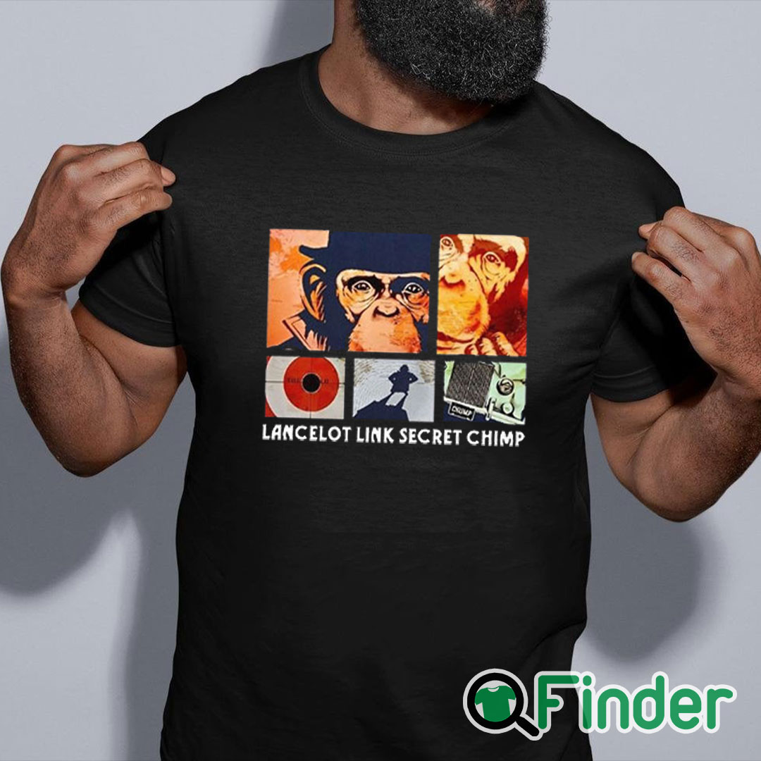 black shirt Lancelot Link Secret Chimp T Shirt black shirt Lancelot Link Secret Chimp T Shirt
