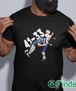 black shirt Tom Brady Philadelphia Eagles 41 New England Patriots 33 Shirt