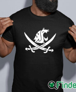 black shirt WSU Mike Leach Pirates Shirt