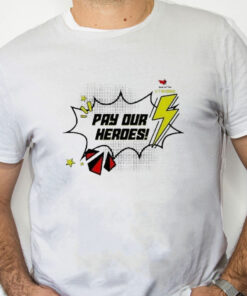 white Shirt Sag Aftra Strong Pay Our Heroes Shirt