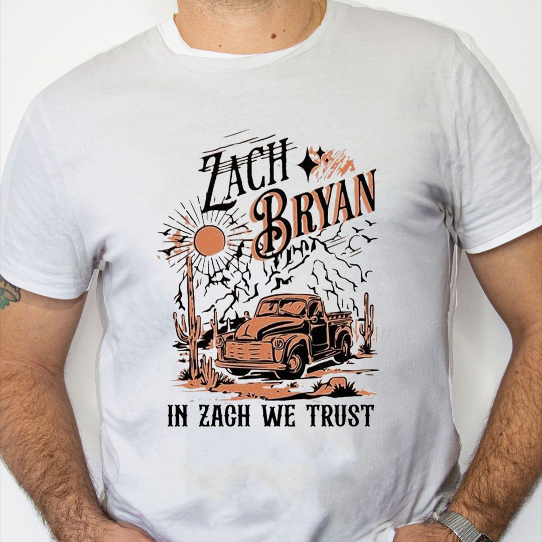 white Shirt Zach Bryan Mugshot in Zach we trust 2023 Shirt white Shirt Zach Bryan Mugshot in Zach we trust 2023 Shirt