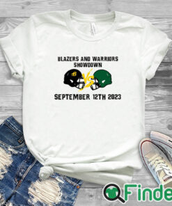 white T shirt Blazers And Warriors Showdown September 12th 2023 Shirt