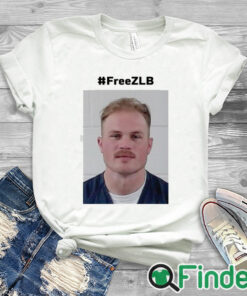 white T shirt Freezlb Zach Bryan Mugshot Shirt