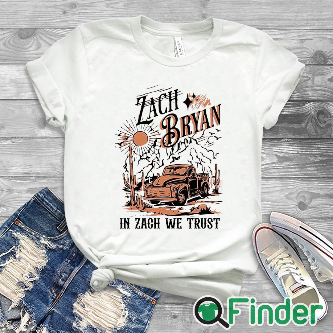 white T shirt Zach Bryan Mugshot in Zach we trust 2023 Shirt white T shirt Zach Bryan Mugshot in Zach we trust 2023 Shirt