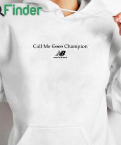 white hoodie Call Me COCO Champion Shirt