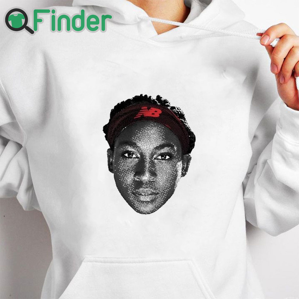 white hoodie Coco Gauff Face Call Me Champion Shirt white hoodie Coco Gauff Face Call Me Champion Shirt