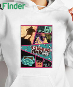 white hoodie Lancelot Link T Shirt