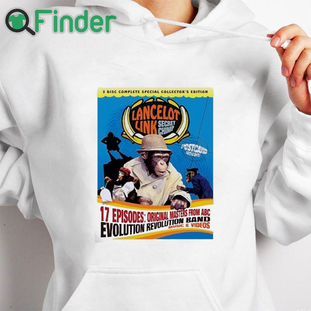 white hoodie Lancelot link secret chimp shirt white hoodie Lancelot link secret chimp shirt
