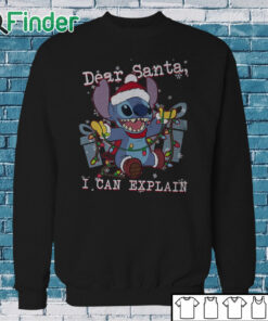 Sweatshirt Cute Lilo & Stitch Christmas Dear Santa I Can Explain T shirt