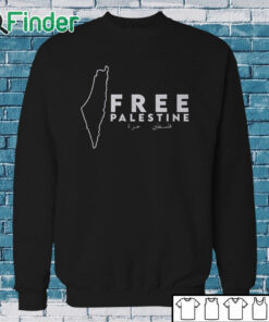 Sweatshirt Palestine Free Palestine Free Gaza Palestine Flag Arabic T Shirt