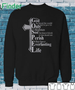 Sweatshirt Women's For God So Loved The World Print Long Sleeve Sweatshirt