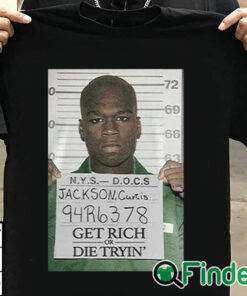 T shirt black Dababy Mug Shot Get Rich Or Die Tryin Shirt
