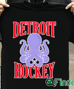 T shirt black Detroit Hockey Octopus T Shirt