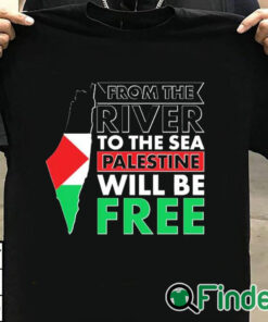 T shirt black From The River To The Sea Palestine Will Be Free T Shirt