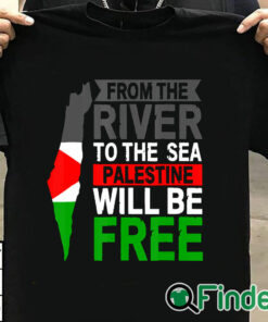 T shirt black From The River To The Sea Palestine Will Be Free Unisex Shirt