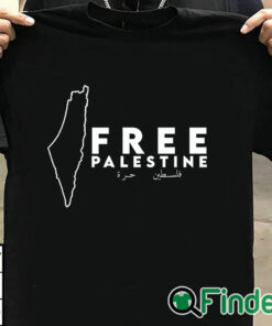 T shirt black Palestine Free Palestine Free Gaza Palestine Flag Arabic T Shirt