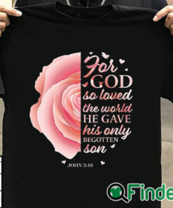 T shirt black Pink Flower Christian Sayings Women Gifts Mom Her Long Sleeve T Shirt