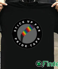 T shirt black Stick Up For Pride Tape Shirt