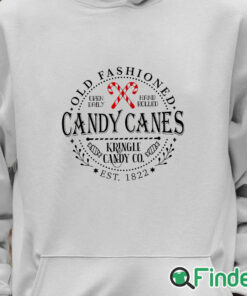 Unisex Hoodie Candy Cane Sweatshirt, North Pole Sweater, Vintage Christmas Sweatshirt