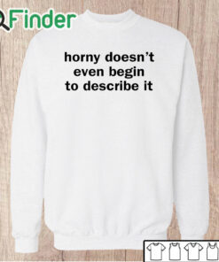 Unisex Sweatshirt Horny Doesn't Even Begin To Describe It Shirt