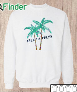 Unisex Sweatshirt Philosophy Womens Pullover Christmas Deck The Palms Turquoise Light Sweatshirt