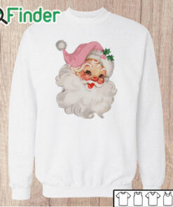 Unisex Sweatshirt Pink Vintage Santa Claus Unisex Sweatshirt