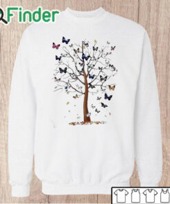 Unisex Sweatshirt Sweatshirt Women Flower Print Sweatshirt Women Prints Butterfly