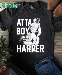 black T shirt Atta Boy Harper Philadelphia Phillies Tee Shirt