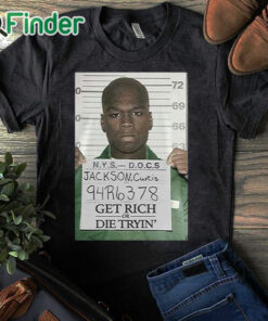 black T shirt Dababy Mug Shot Get Rich Or Die Tryin Shirt